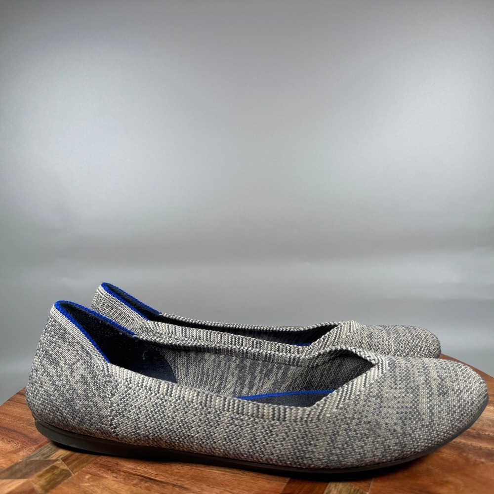 Rothys The Flat Grey Heather Round Toe Ballet Flats Womens Size 9